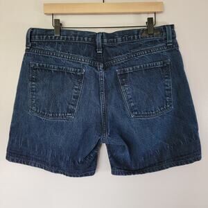 Calvin Klein Denim Shorts Dark Wash Womens 14 100% Cotton Country Cowgirl Rodeo